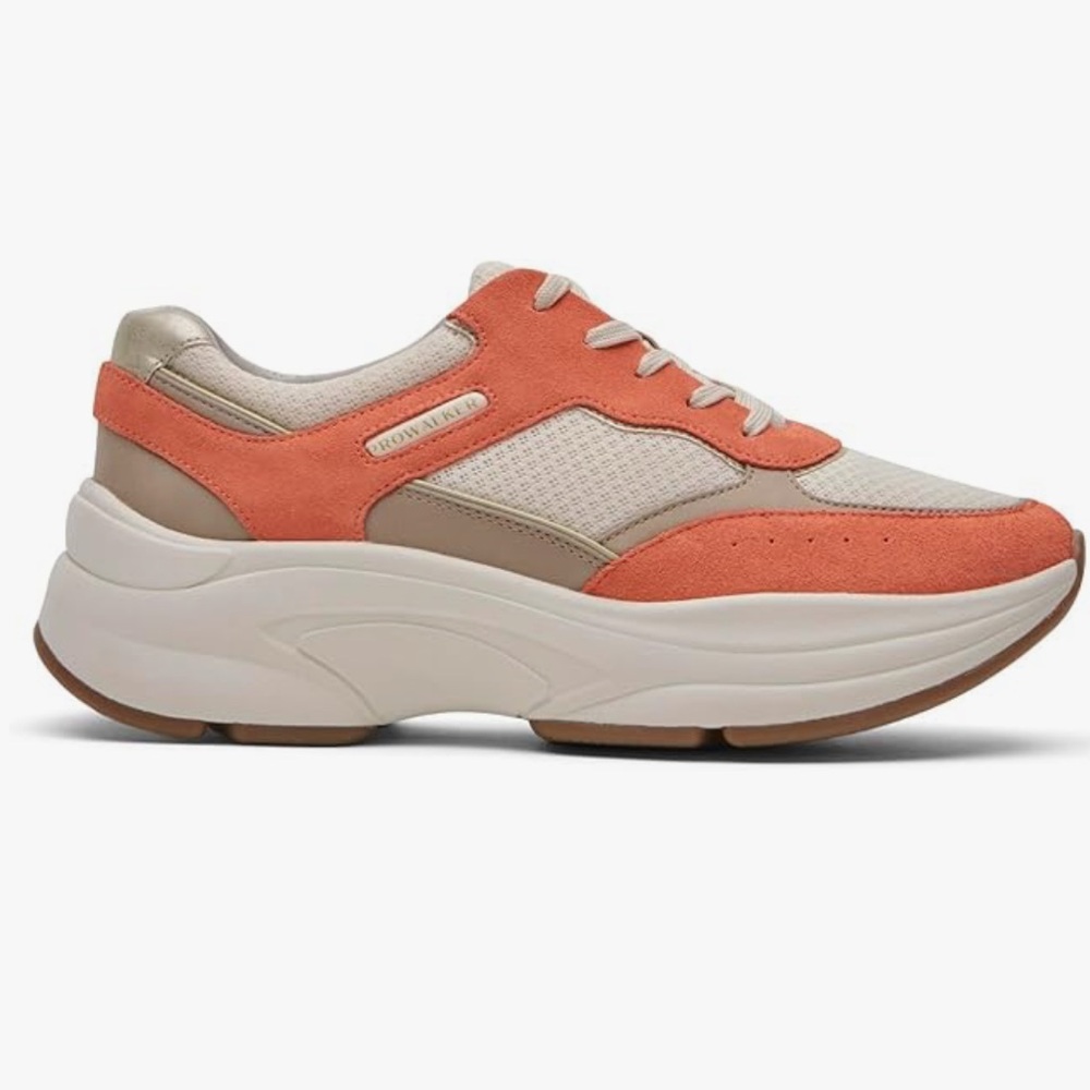 Rockport Womens Prowalker W Laceup sneakers size 7.5 Orange Tan